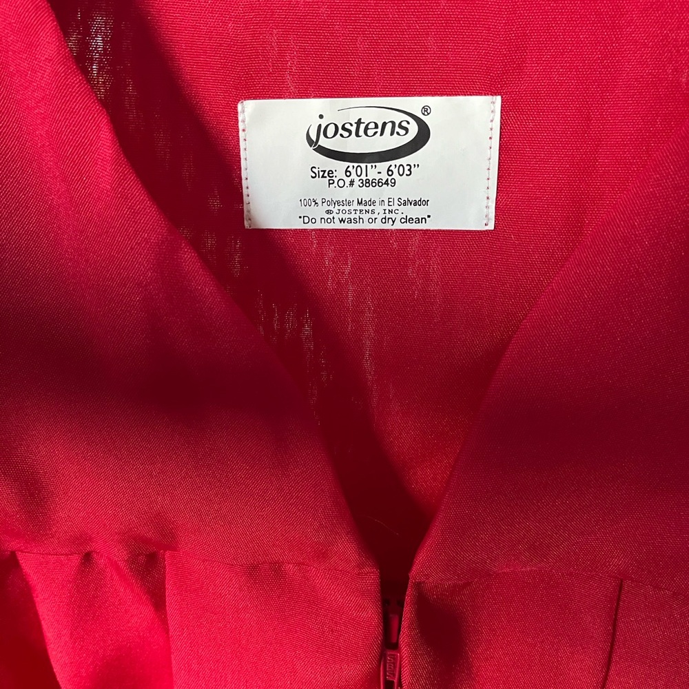 Jostens Red Graduation Robe. - Picture 2 of 2